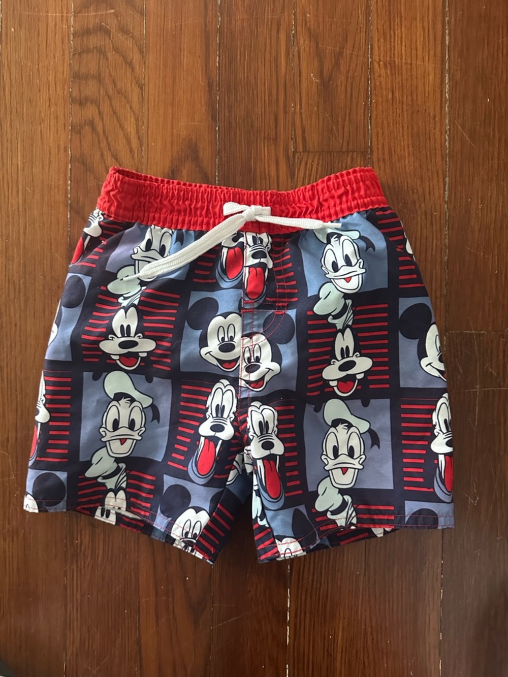 Old Navy Navy and Red Mickey Mouse Swim Shorts